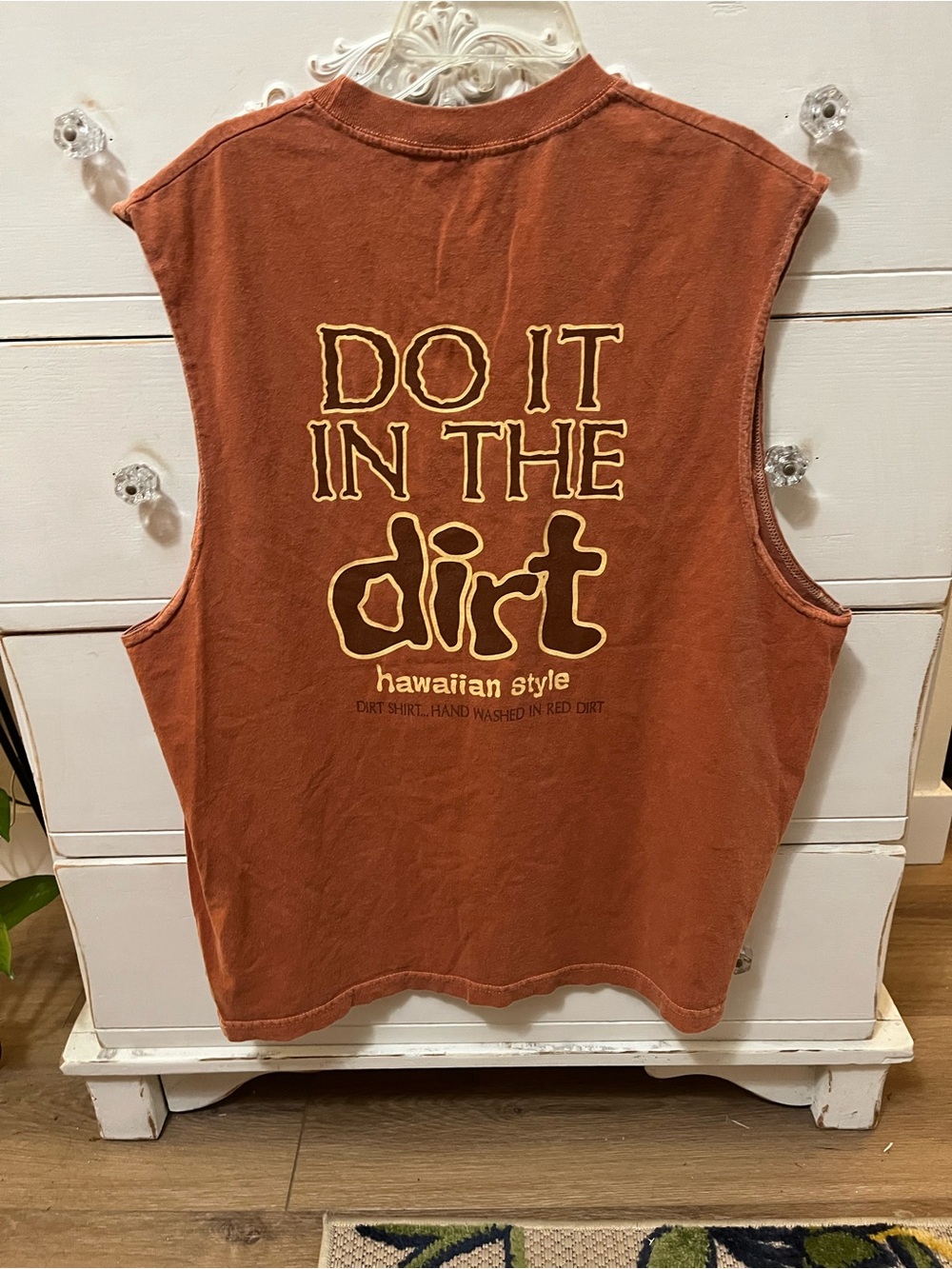 Real Dirt Hawaiian Style Sleeveless Tank Top with "Do It In The Dirt" Graphic